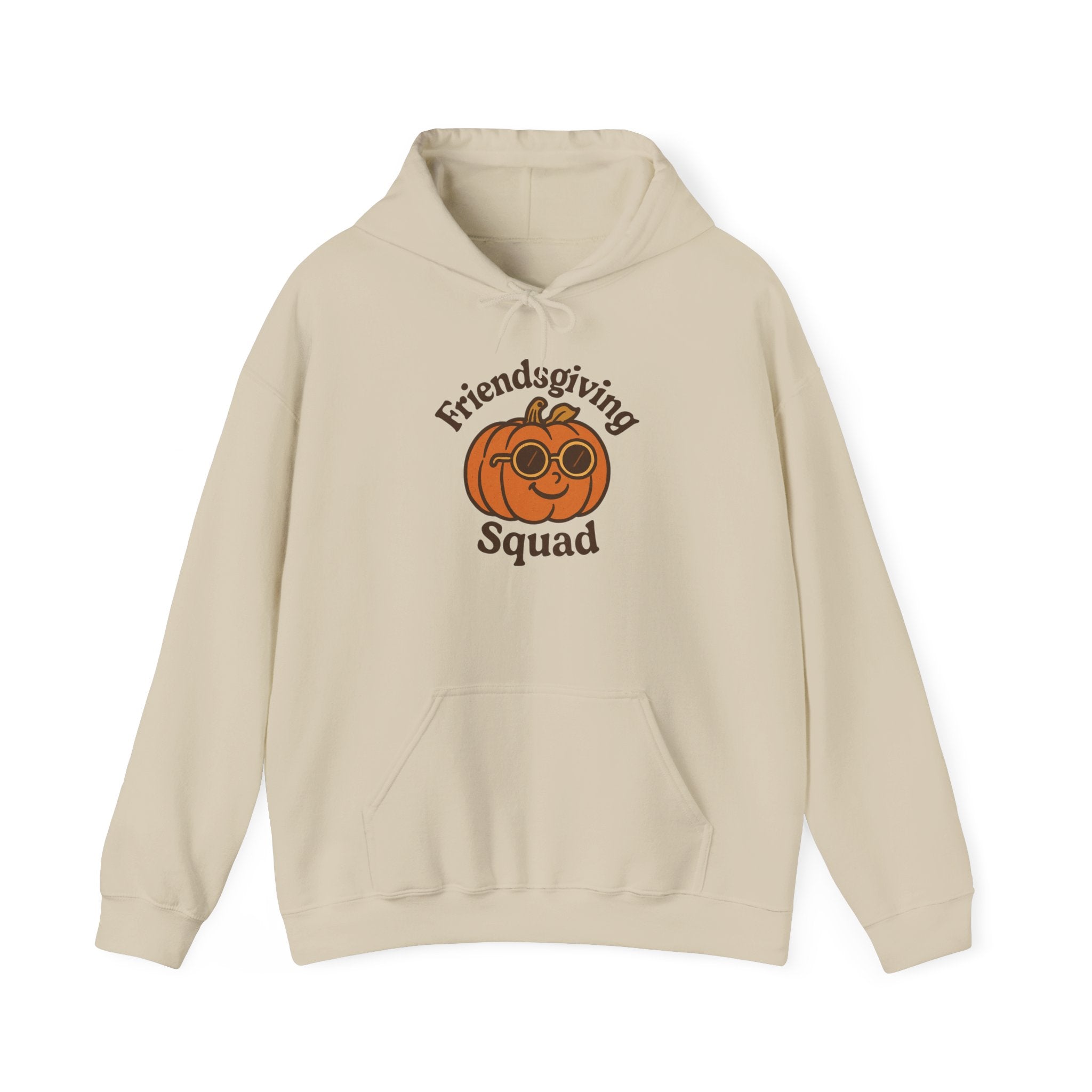 Friendsgiving Squad Pumpkin Hoodie – Cute Thanksgiving Group Sweatshirt