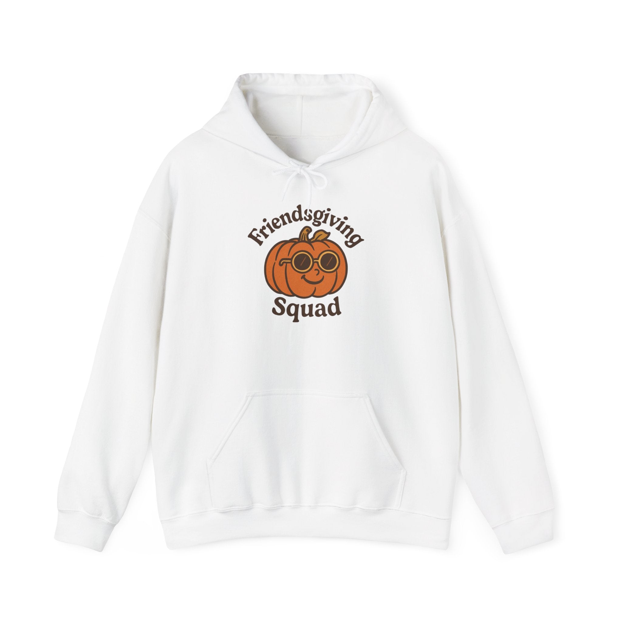 Friendsgiving Squad Pumpkin Hoodie – Cute Thanksgiving Group Sweatshirt