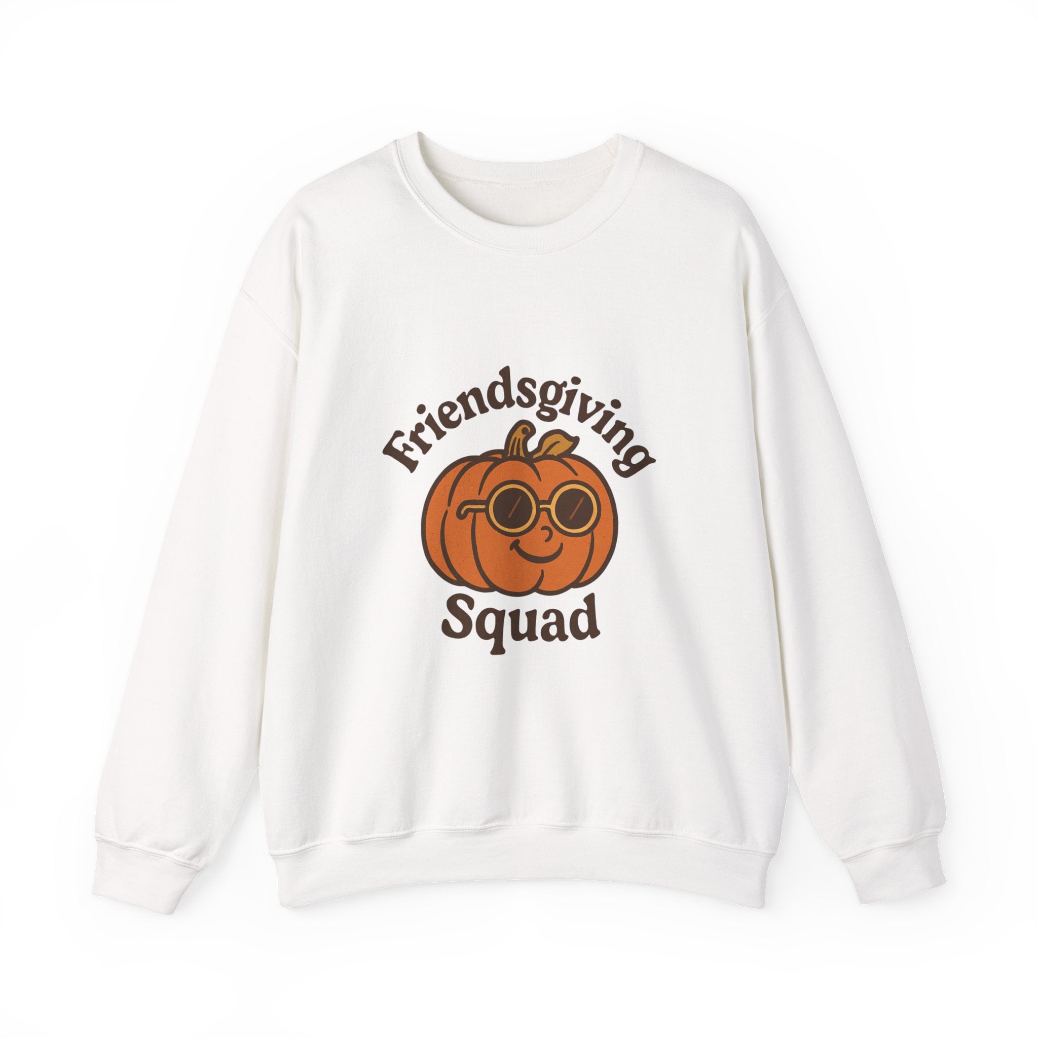 Friendsgiving Squad Sweatshirt — Cute Pumpkin Crewneck