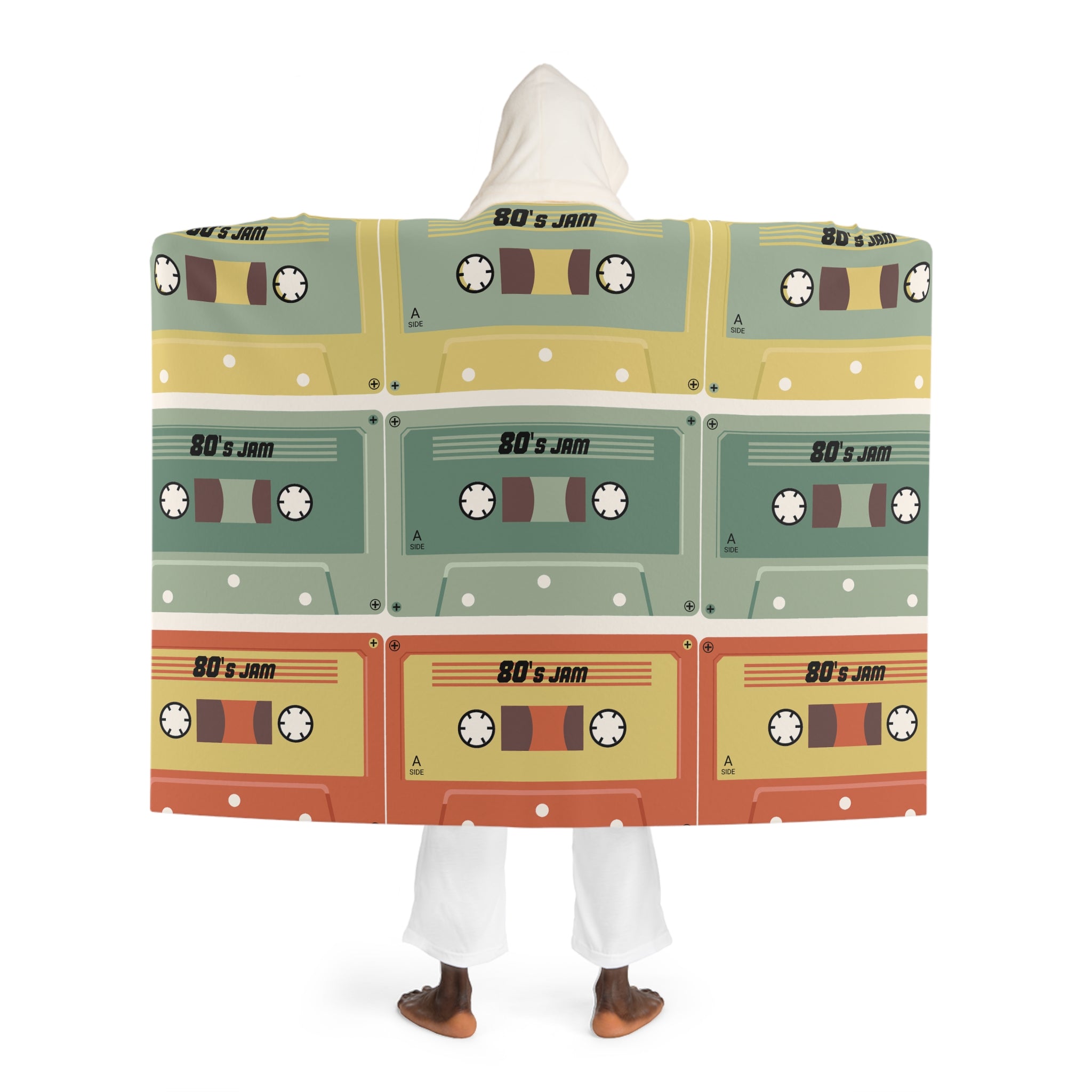 Retro Cassette Hooded Blanket