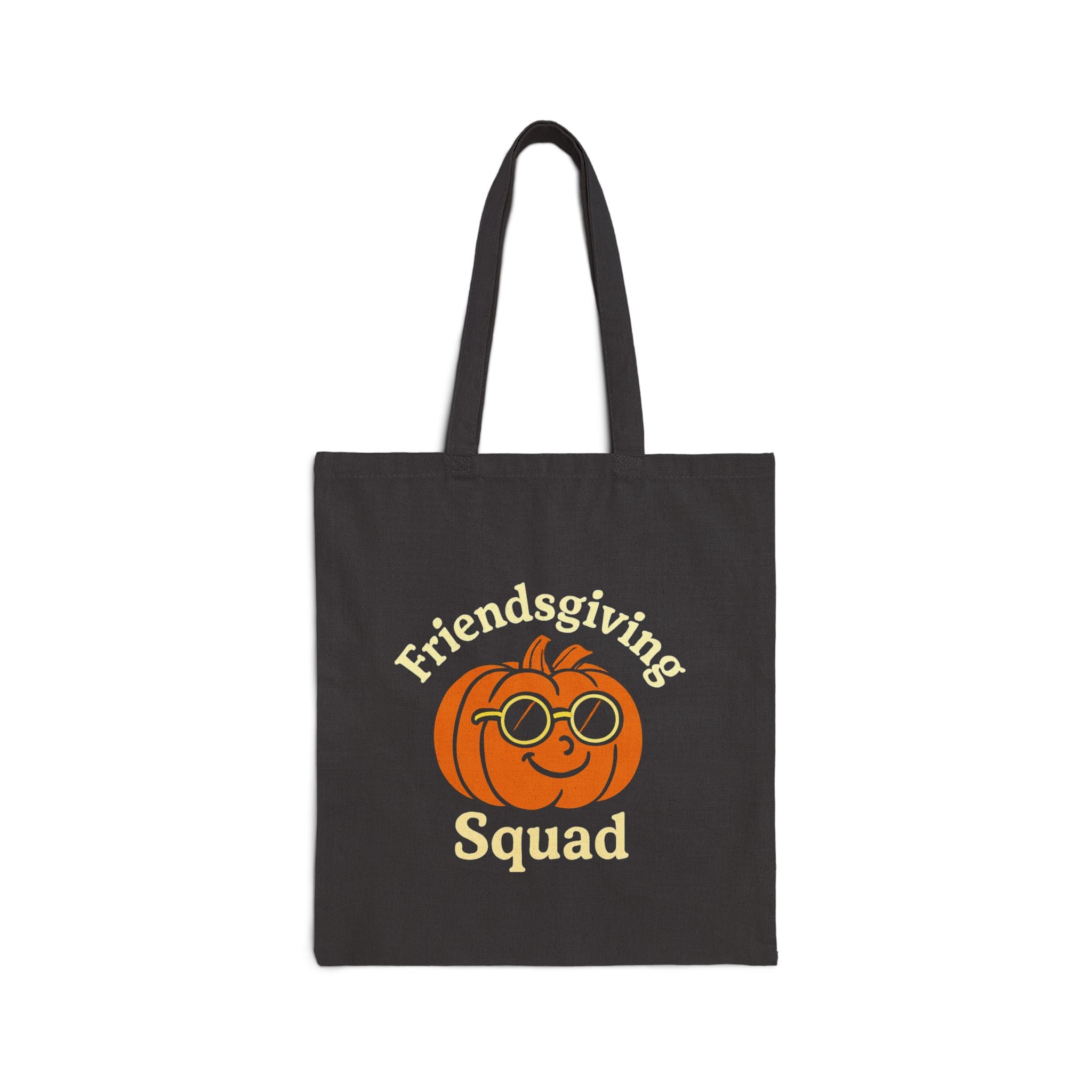 Friendsgiving Squad Tote Bag — Cute Pumpkin Canvas Tote for Fall Gatherings