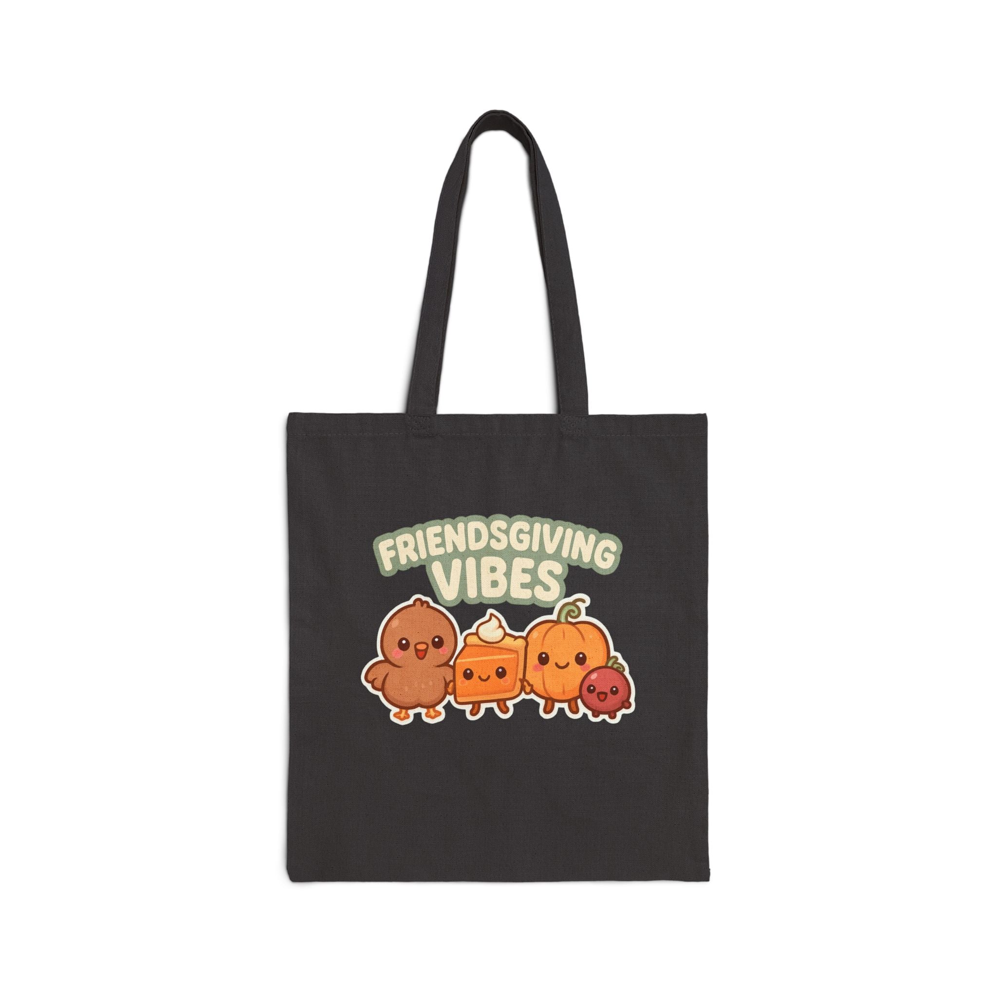 Friendsgiving Vibes Tote Bag — Cute Thanksgiving Friends Canvas Tote