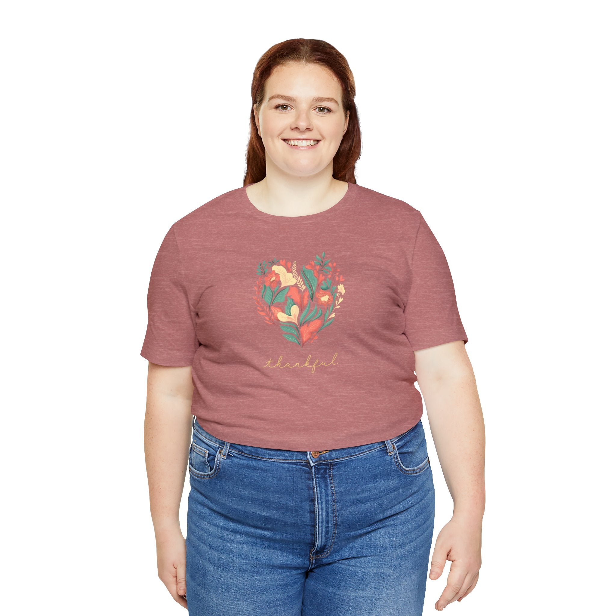 Fall Heart Thankful - Short Sleeve Tee